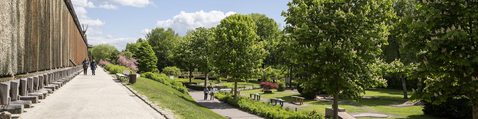 Blick auf den Park an den Salinen